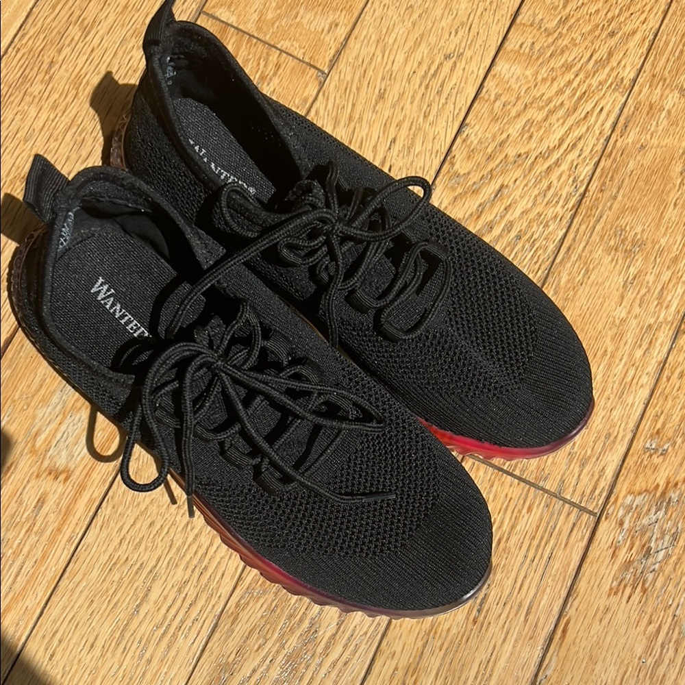 Wanted Black and Red Sneakers Sleek Design Comfortable Fit